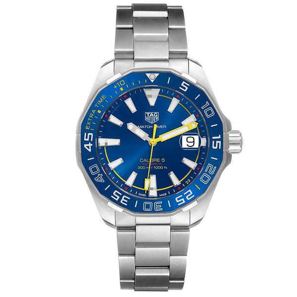 Tag Heuer Calibre 5 Match Timer Shinji Kagawa Edition Silver Stainless Steel Blue Dial Automatic Watch for Gents | WAY201H.BA0927